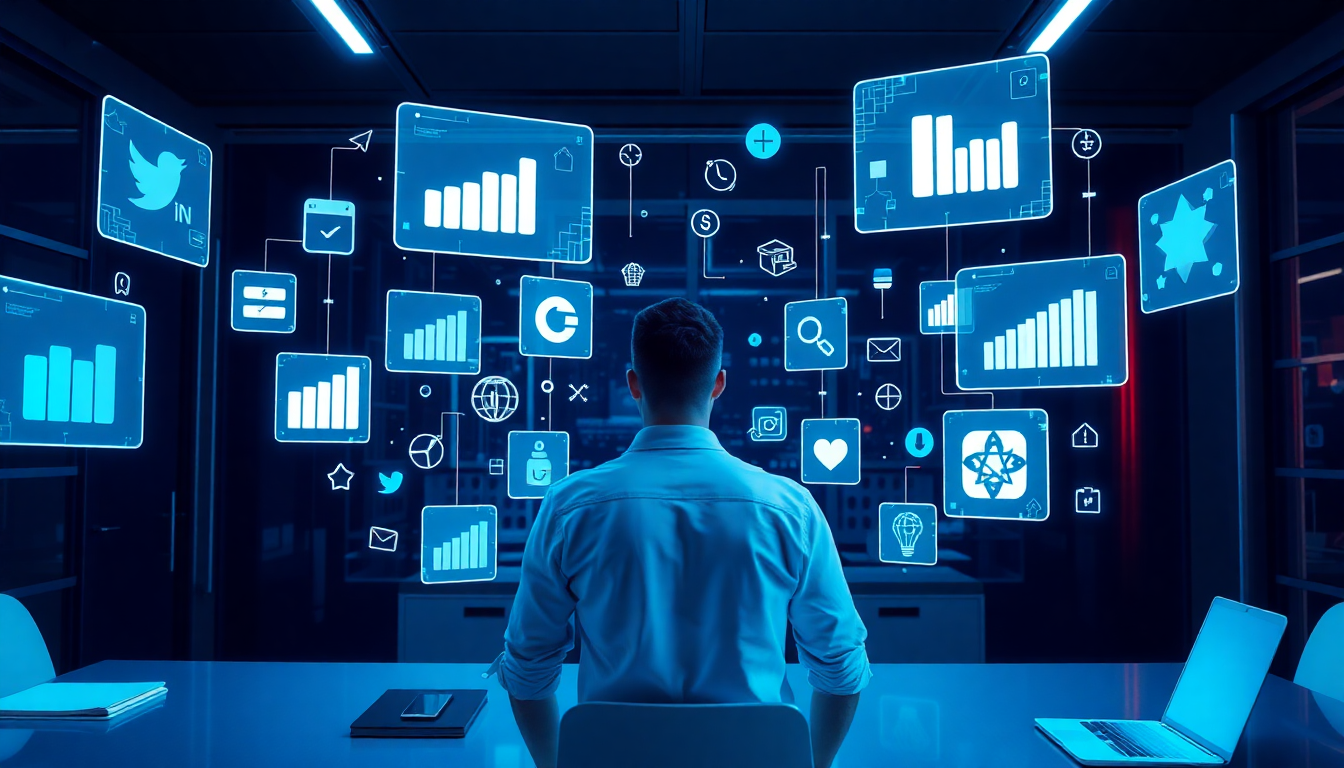 social media marketing illustration